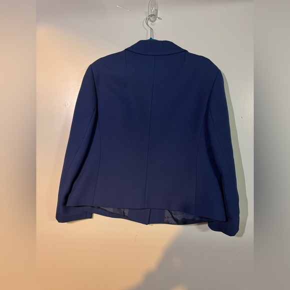 Wilken modell women’s navy blue button wool blazer business casual vintage large - Picture 2 of 6